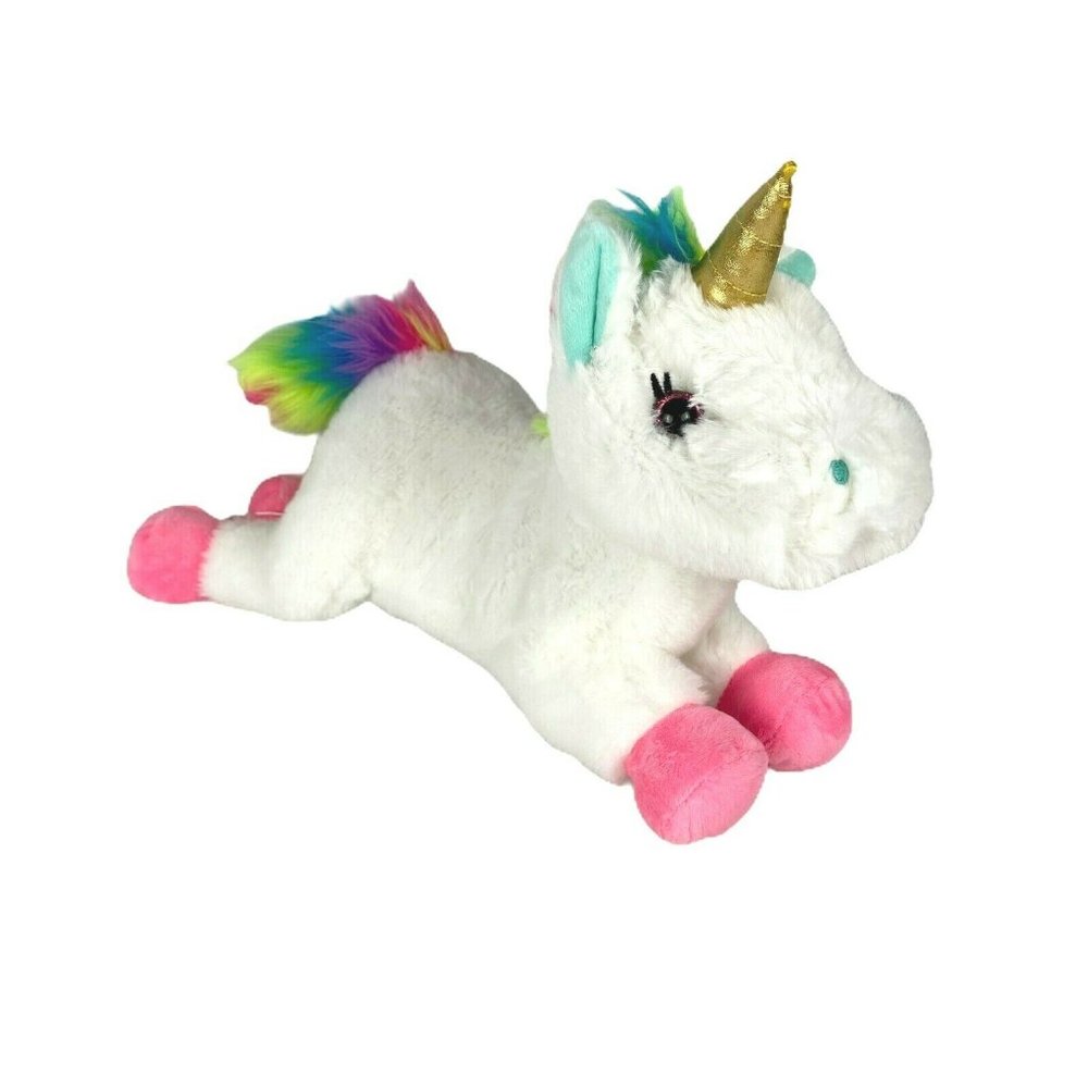 Animal Adventure Unicorn Pink White Rainbow‎ Plush